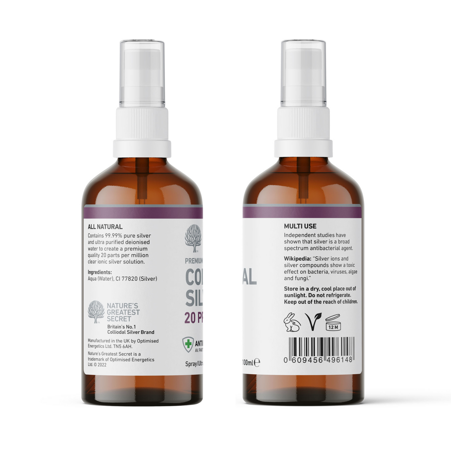Colloidal Silver 20ppm Spray – 100ml image 3