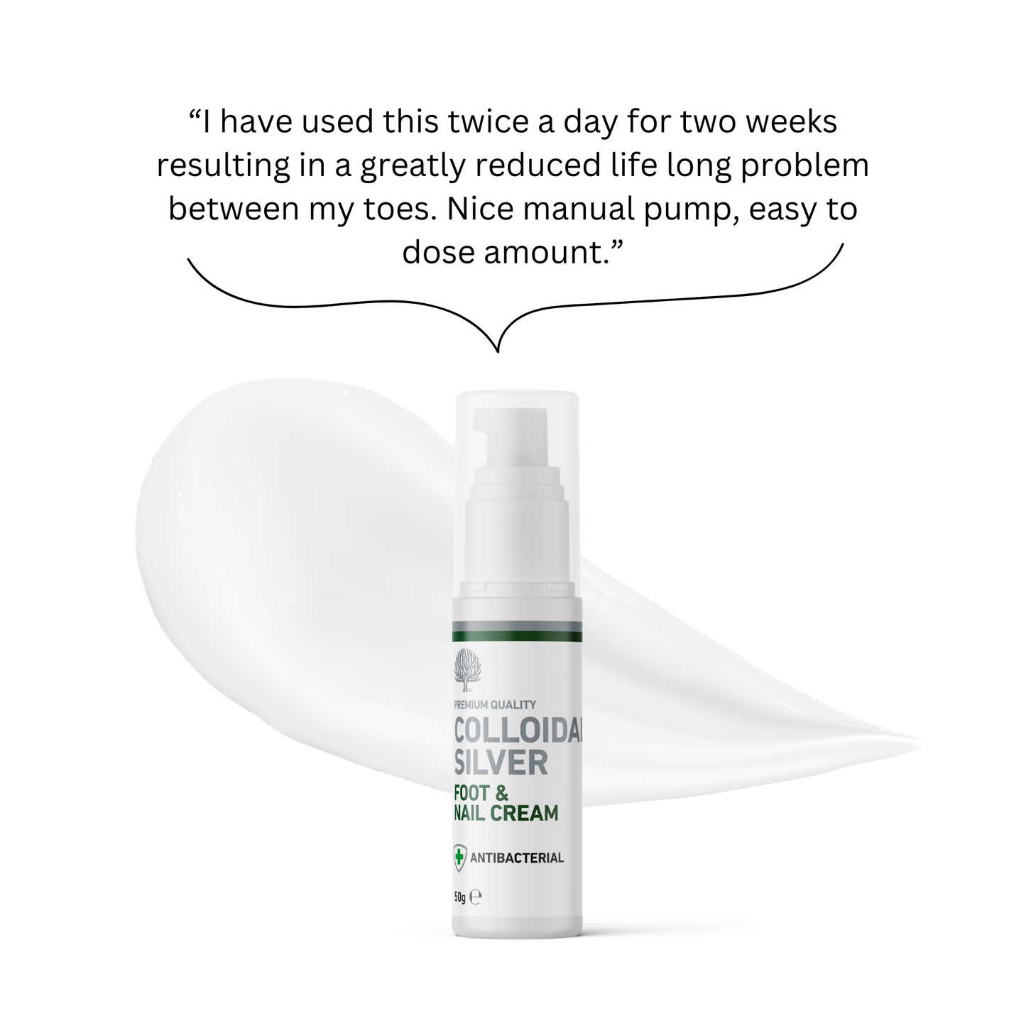 Antibacterial Colloidal Silver Gel and Foot & Nail Cream Pump Duo image 4