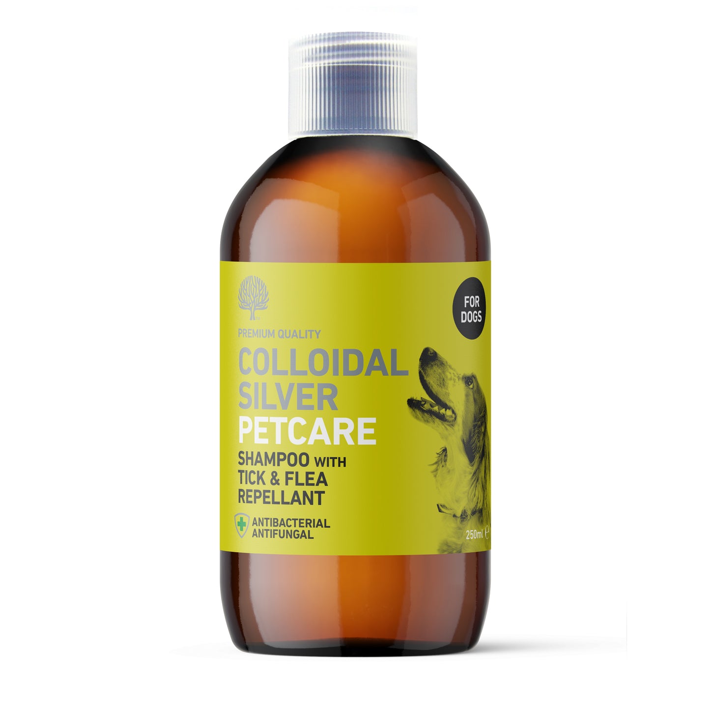 Colloidal Silver Antibacterial Dog Shampoo with Tick and Flea Repellent – 250ml image 0
