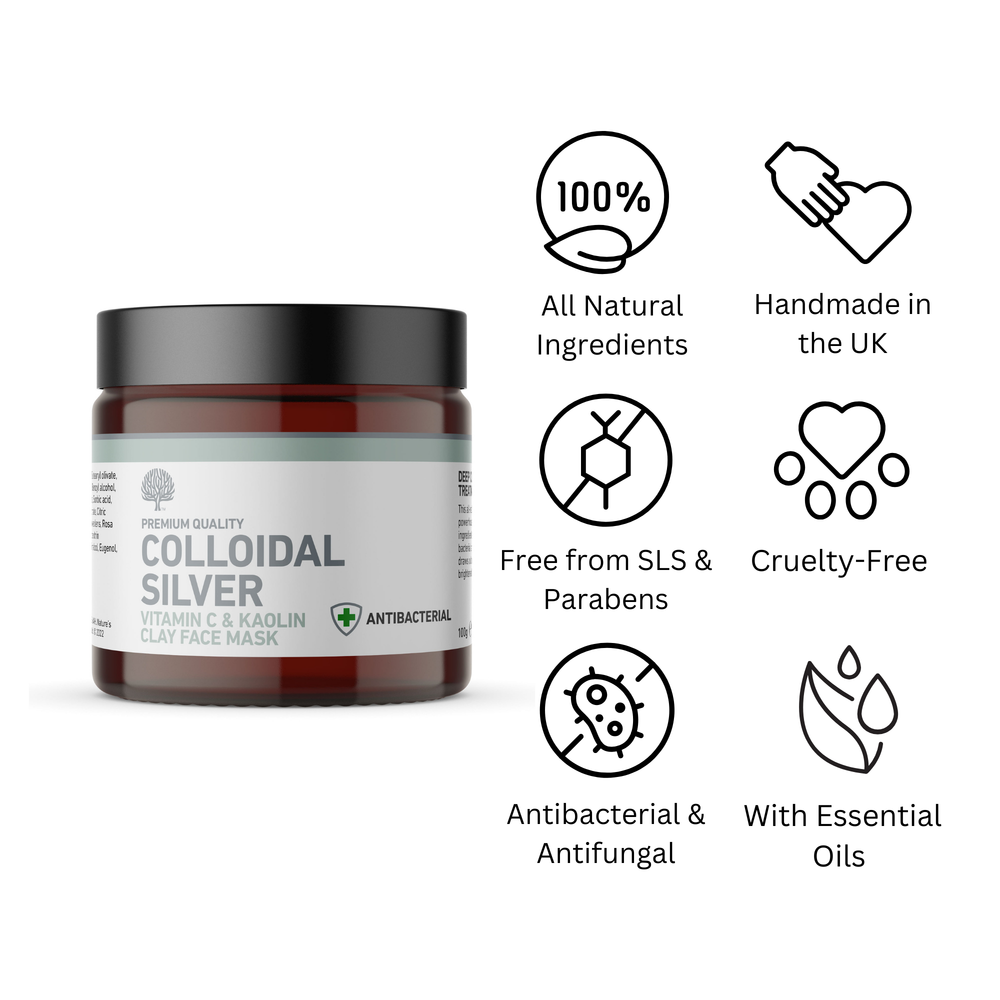 
                  
                    All Natural Colloidal Silver Deep Cleansing Vitamin C and Kaolin Clay Face Mask - 100g image 1
                  
                