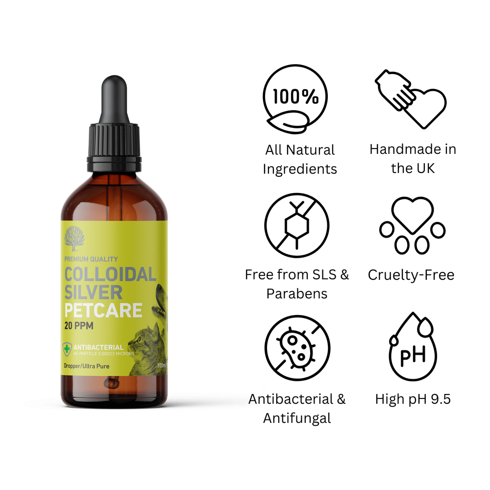 
                  
                    Colloidal Silver Petcare 20ppm Dropper Bottle – 100ml image 1
                  
                