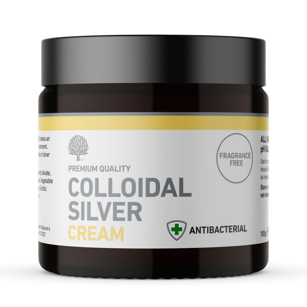 All Natural Colloidal Silver Cream With Moisturising Coconut Oil – 100g image 0