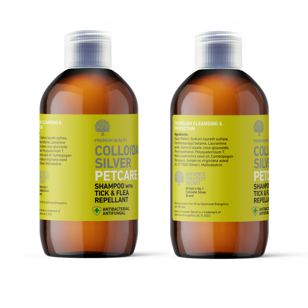 
                  
                    Colloidal Silver Antibacterial Dog Shampoo with Tick and Flea Repellent – 250ml image 3
                  
                