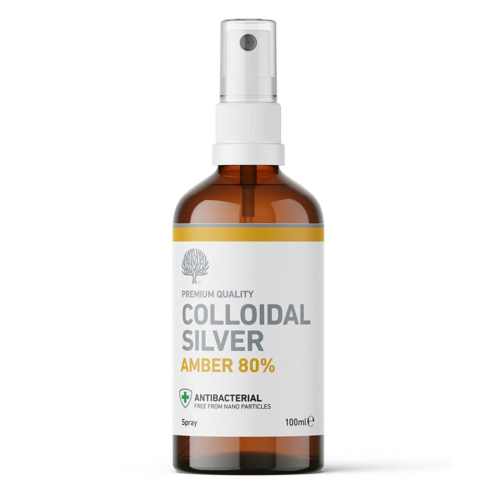 Amber 80% True Colloidal Silver Spray – 100ml image 0