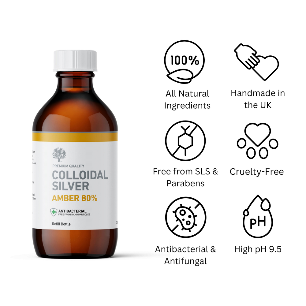 
                  
                    Amber 80% True Colloidal Silver Bottle - 300ml image 1
                  
                