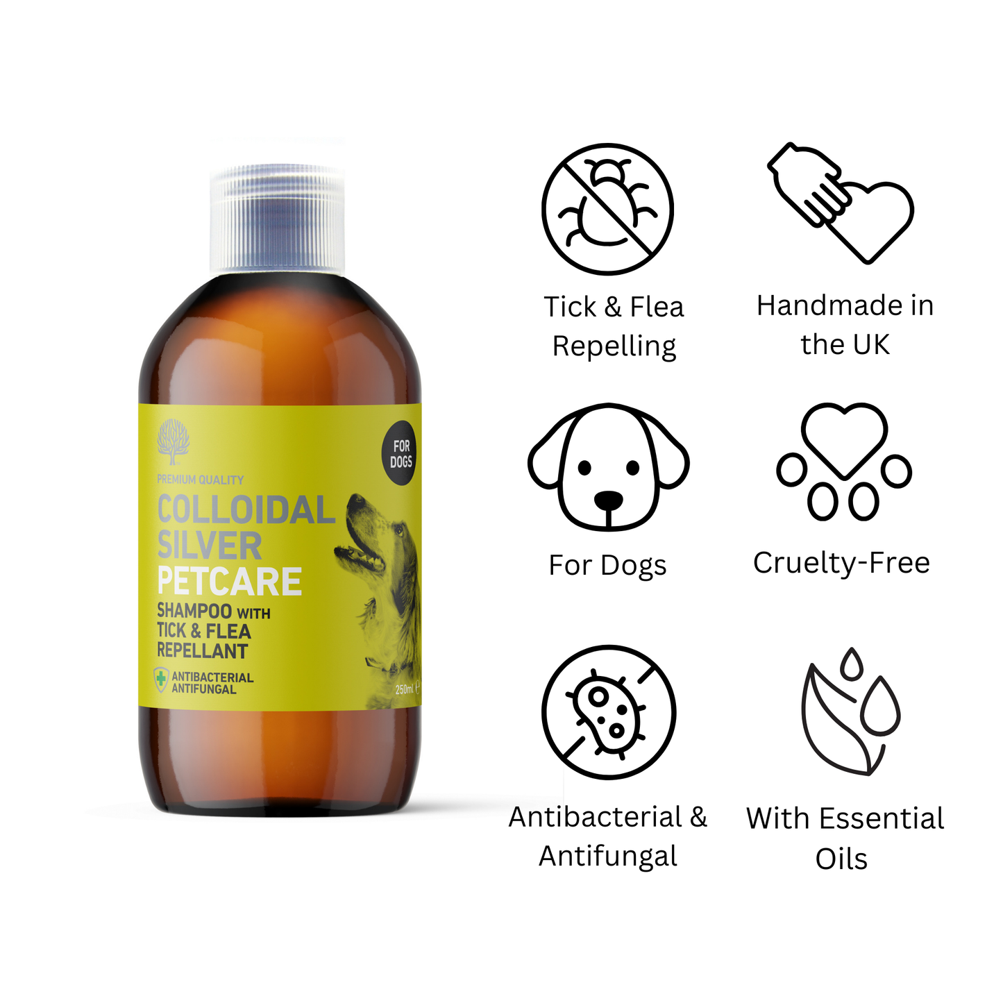 Dog Care Bundle with Tick & Flea Cleansing Shampoo, 20ppm Power Spray & Antibacterial Gel image 1